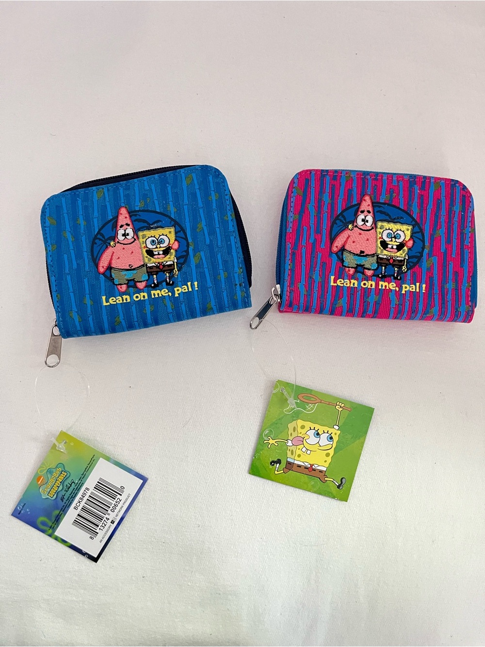 Vintage SpongeBob SquarePants Kids Zip Wallet - Y2K Deadstock